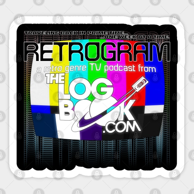 Retrogram Color Bars & Logo Sticker by thelogbook